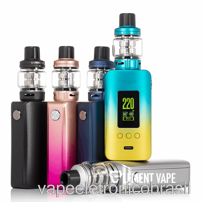 Vape Recarregável Vaporesso Gen 200 220w Starter Kit Prata